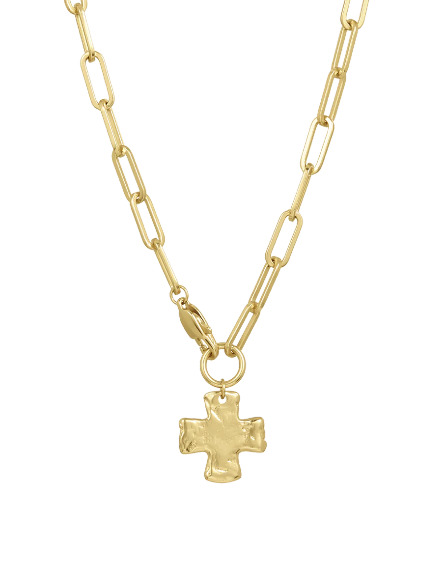 Massive Kreuz-Ketten-Halskette